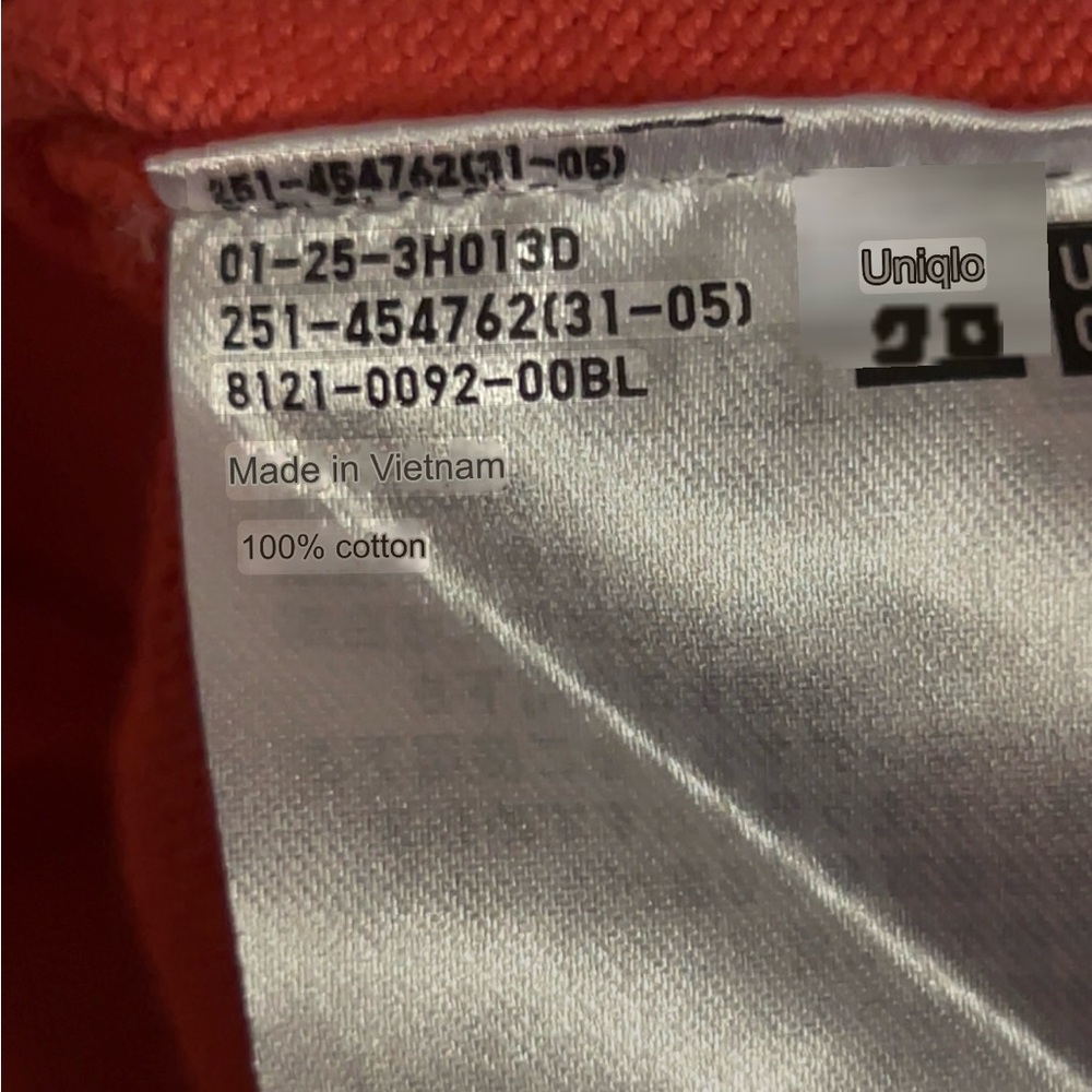 NWT Uniqlo Japan 100% Cotton Coral V-Neck Sweater - Picture 9 of 10